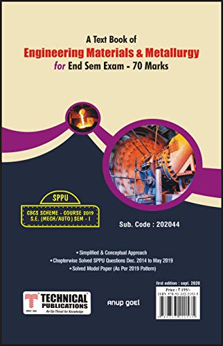 Engineering Materials & Metallurgy for SPPU 19 Course (SE