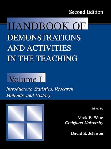 Handbook of Demonstrations and Activities in the Teaching of Psychology: Volume I: Introductory, Statistics, Research Methods, and History (English Edition)
