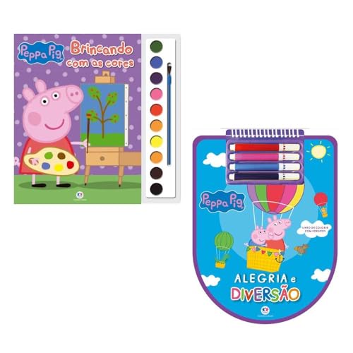 KIT 2 VOL PEPPA PIG: BRINCANDO COM AS CORES + ALEGRIA E DIVERSÃO