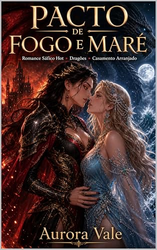 Pacto de Fogo e Maré: Um Romance Sáfico de Fantasia com Dragões, Casamento Arranjado e Rainhas Rivais
