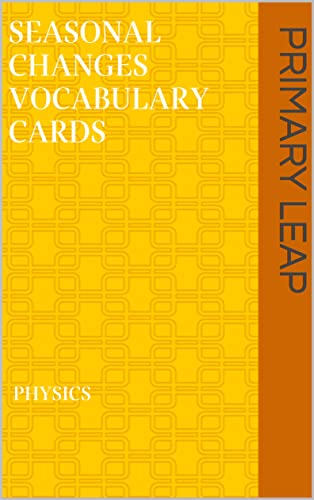 Seasonal changes vocabulary cards (English Edition)